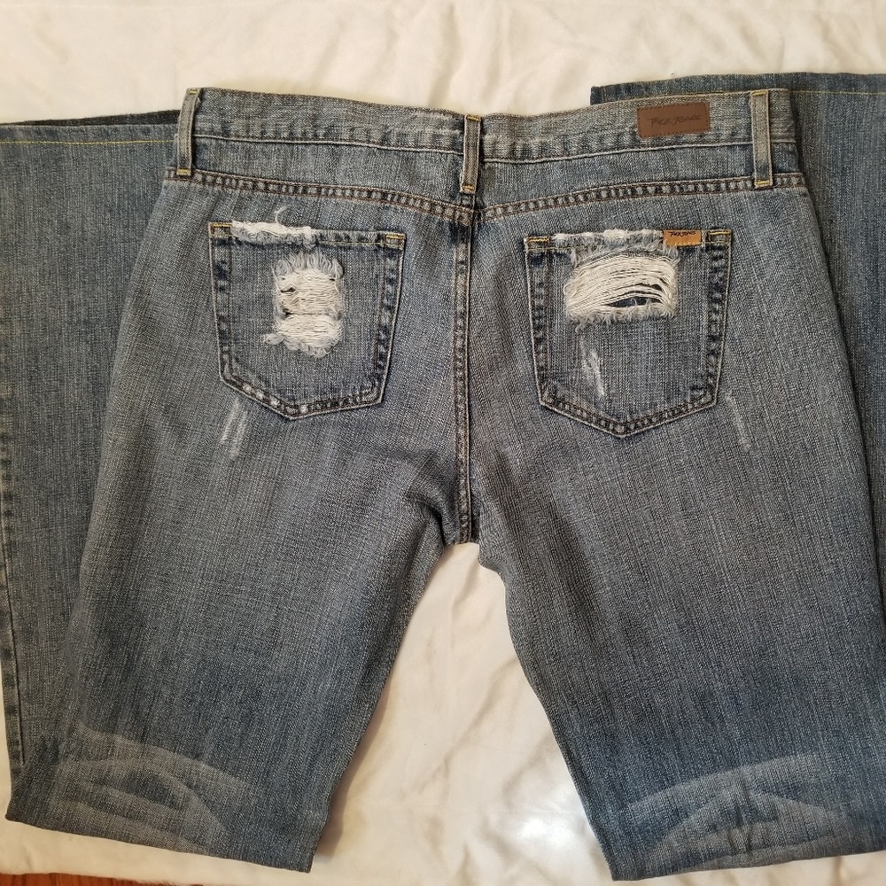 Ladies distressed Jeans size 15 Truck jeans - Picture 2 of 7